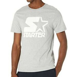 Starter Logo T-Shirt, Gray with white logo, X-Large